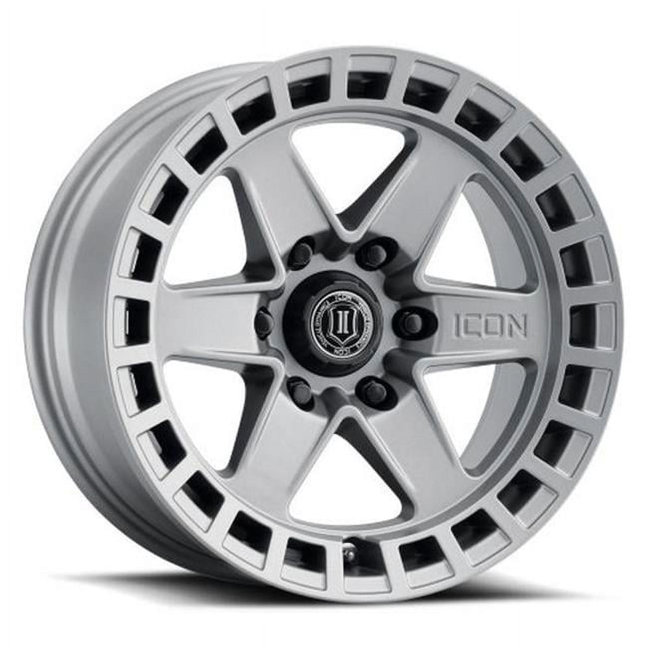 ICON ALLOYS RAIDER TITANIUM - 17 X 8.5 / 6 X 120 / 0 MM / 4.75" BS Fits select: 2015-2022 CHEVROLET COLORADO, 2015-2022 GMC CANYON