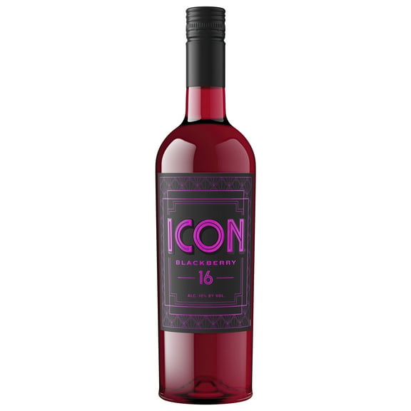 ICON Blackberry Moscato Sweet Wine, 750mL Bottle, 16% ABV
