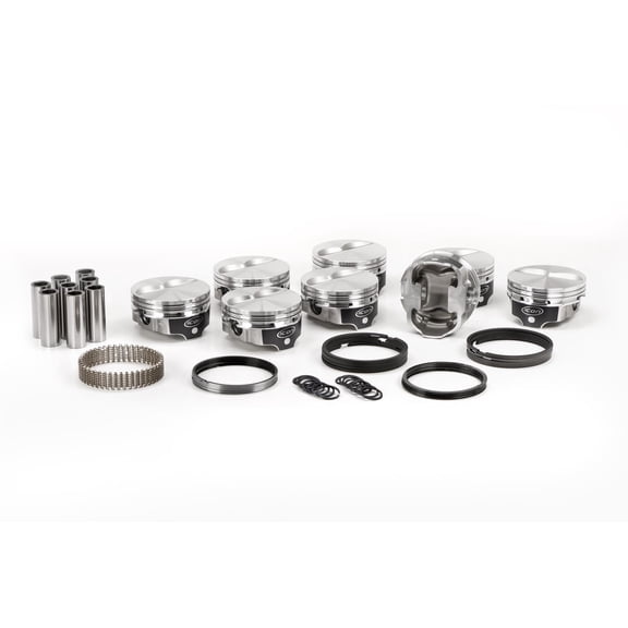 ICON IC9966KTD.060 FHR Piston - Chevy 383, 6.00 Rod, +5cc Flat Top 2V Kit with Rings