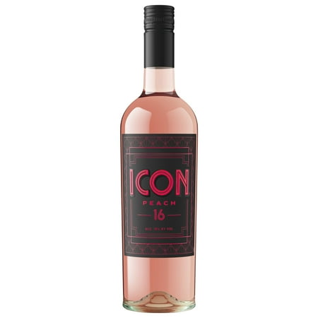 ICON Peach Moscato Sweet Wine, 750mL Bottle, 16% ABV