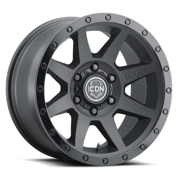 18x9 Icon Alloys Rebound Double Black Wheel 6x135 (6mm)