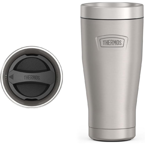 ICON SERIES, Stainless Steel Tumbler, Matte Stainless Steel, 16 oz