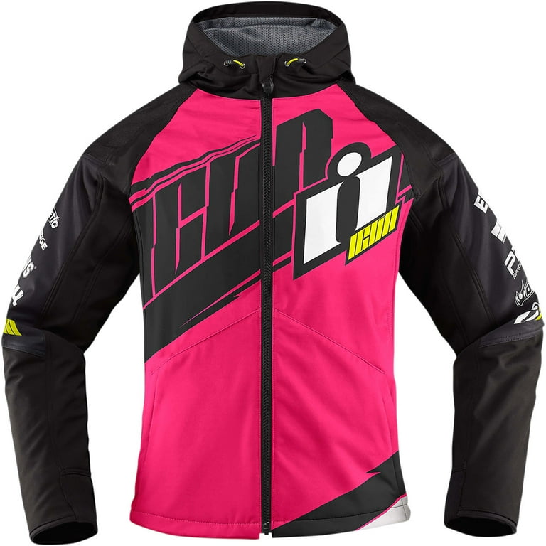 ICON Team Merc Jacket Sport-Riding (Multi Pink, USA SIZE