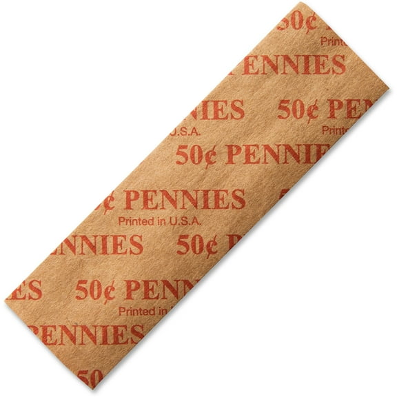 ICONEX, ICX94190051, Color-coded Flat Coin Wrappers, 1000 / Pack, Red