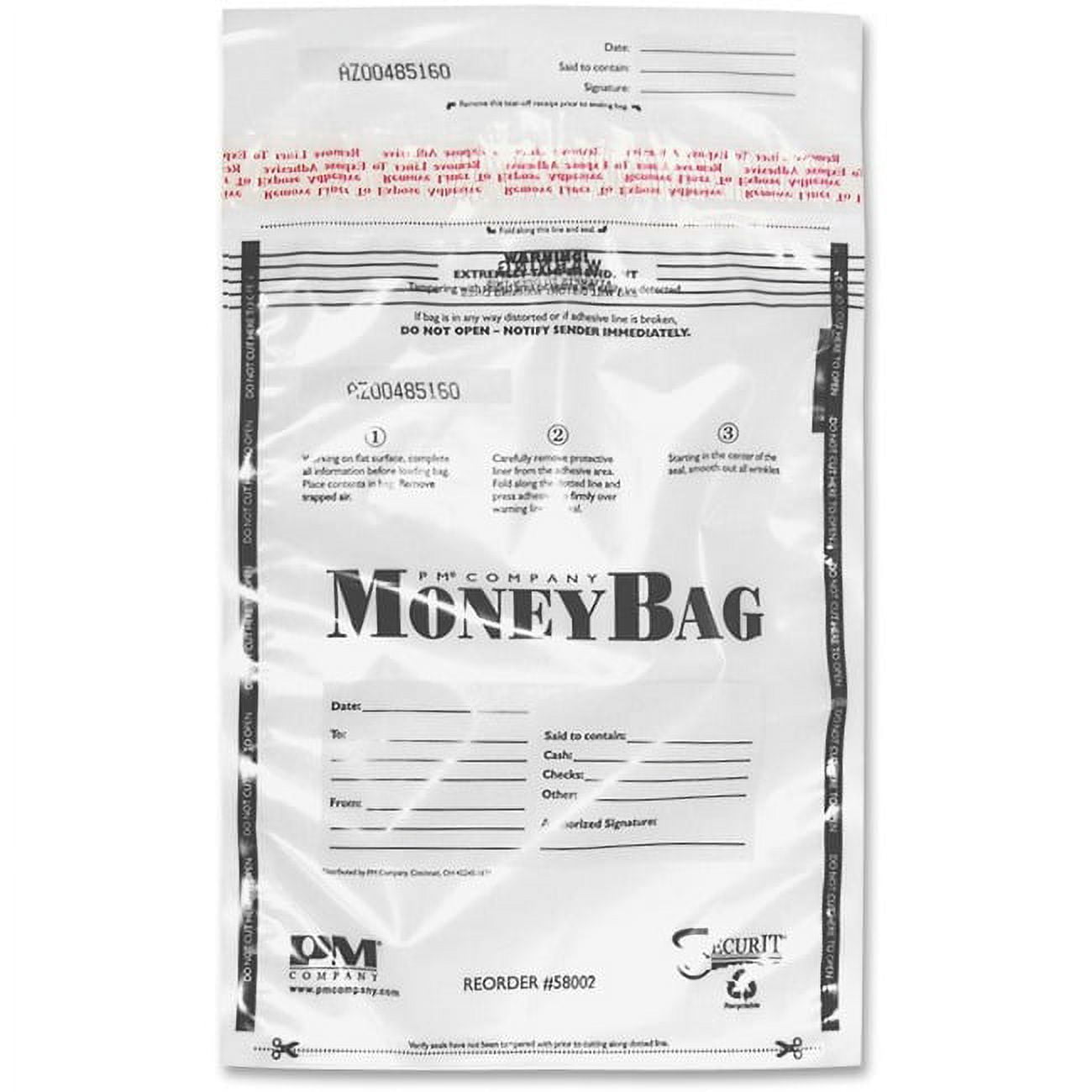 ICONEX, ICX94190069, 9x12 Disposable Deposit Bags, 100 / Pack, Clear, Plastic