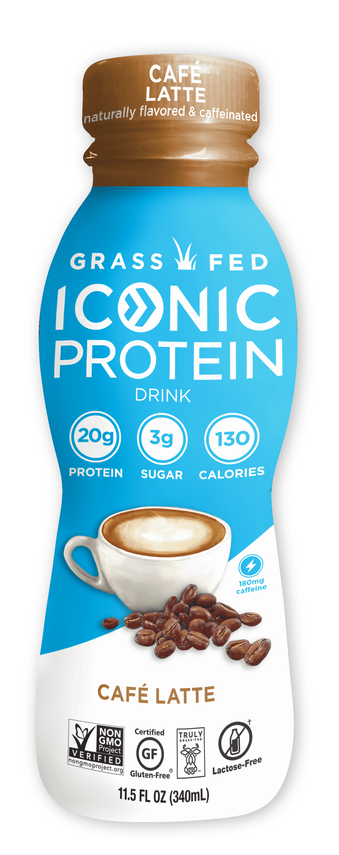 Iconic Cafe Au Lait Protein Drink 11.5oz : Drinks fast delivery by