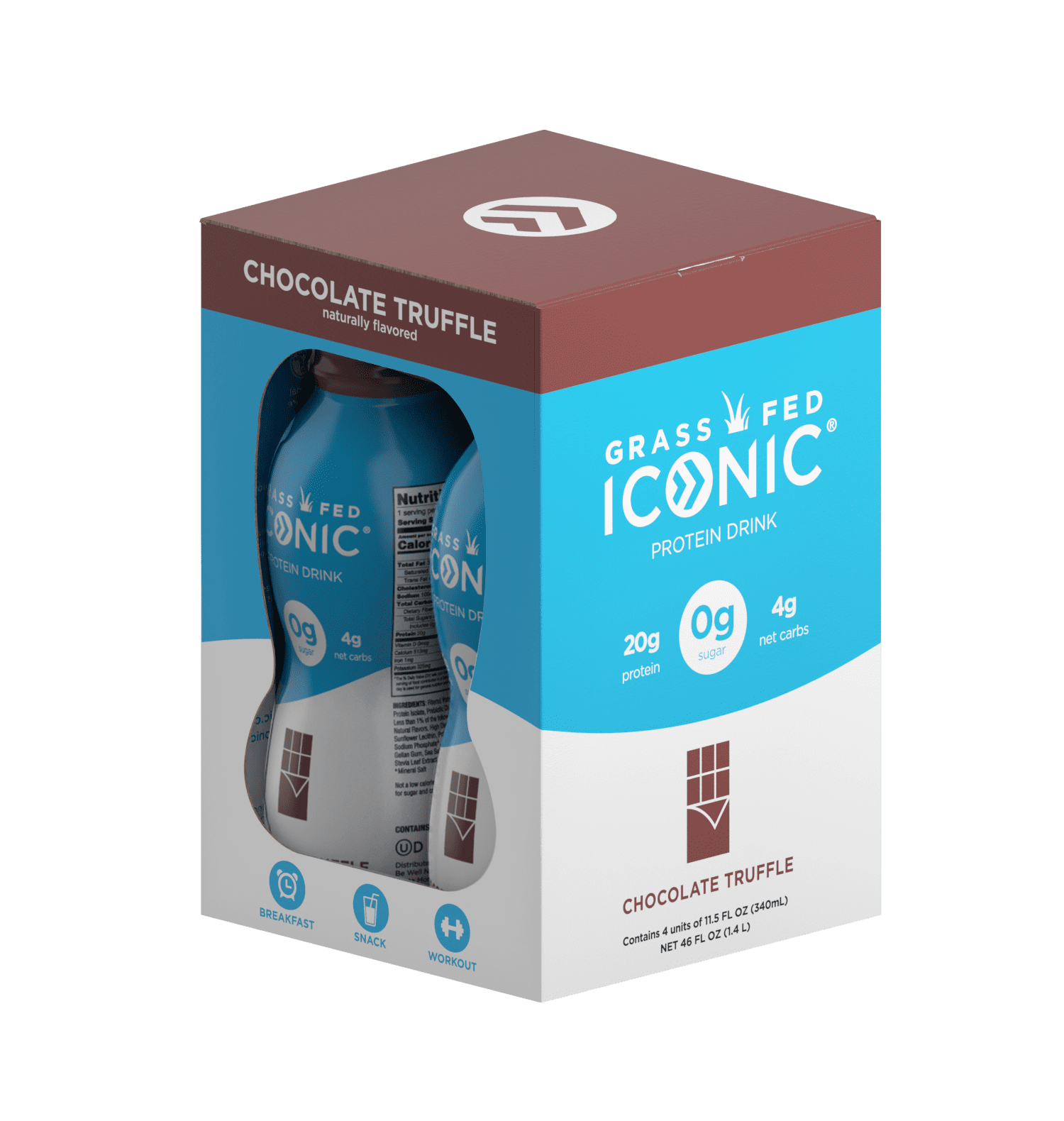  Iconic Protein Drinks, Chocolate Truffle (12 Pack