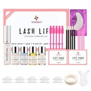 ICONSIGN Lash Lift Kit Eyelash Perm Set Semi-Permanent Eyelash Perming Curling Kit with Lift Pads Cleaning Tool