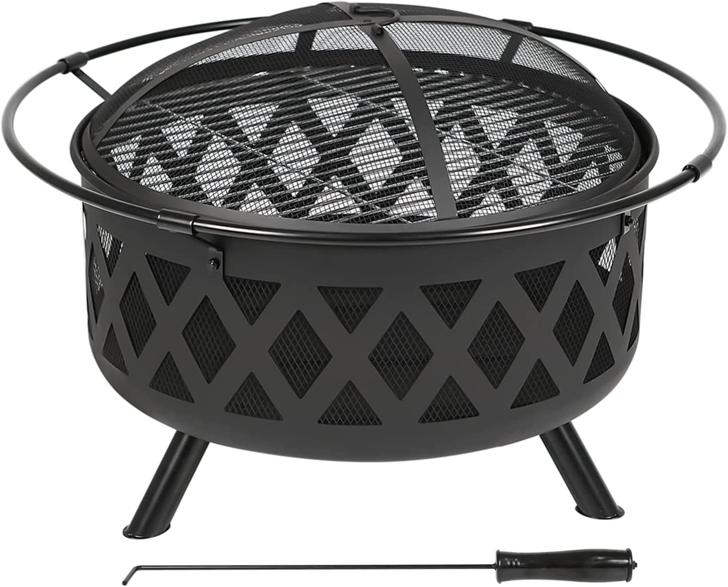 ICOOL Outdoor Fire Pit Portable Bronze Cauldron Camping Bonfire Patio