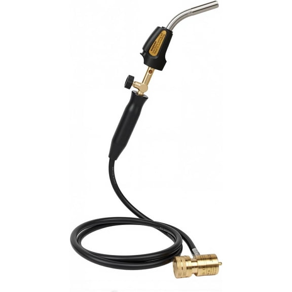 ICOOL Propane Torch with Hose, Mapp Gas Torch with Valve, Trigger Start Maximum Temperature 3600, CGA600 Cylinder Connection, Welding Torch for Soldering, Plumbing, HVAC (Includes Cylinder Clip)