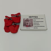 ICOYEA Dog shoes Comfortable red breathable style, reflective straps