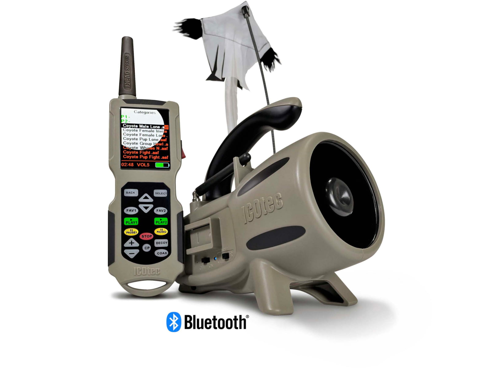 ICOtec Nomad+ Programmable Predator Call/Decoy Combo with Bluetooth