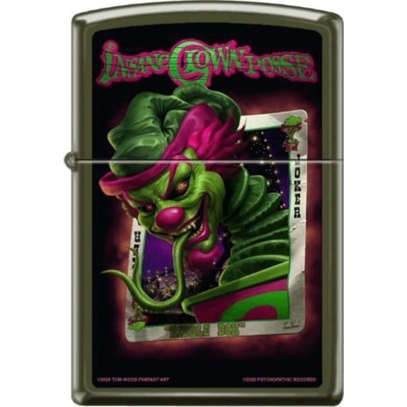 ICP Riddle Box - Green Matte Zippo Lighter