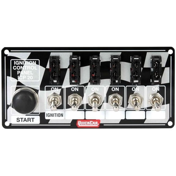 ICP20 Ignition Race Panel - Ignition Switch - Start Switch with 5-Accessory Switches - ATC Fused