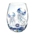 thumbnail image 1 of ICQOVD Artisanal Jellyfish Stemless Glass,Handcrafted Marine Animal Drinkware for Wine and Beverages,Coastal Home Decor,Ocean themed Entertaining and Gifts 3.35*4.21IN, 1 of 7