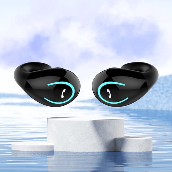 ICQOVD Bluetooth Earphone Ring Clip Ear To Ear Stereo Non In Ear Smart Earphones (New)