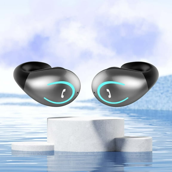 ICQOVD Bluetooth Earphone Ring Clip Ear To Ear Stereo Non In Ear Smart Earphones (New)