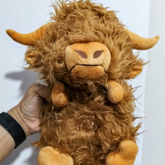 SDJMA Breathing Sound And Light Music Soothing Cute Cow Sleep Doll Soft Plush Toy With Gentle Lights And Sounds For Baby Kids Bedtime Comfort,Home Decor Collection