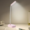 thumbnail image 1 of ICQOVD Cell Phone Bracket Folding Desk Lamp Students Study Eye-care Desk Lamp USB Rechargeable LED Small Desk Lamp Night Light Battery Operated, 1 of 8