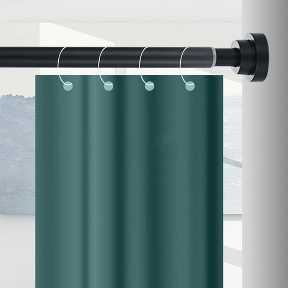 ICQOVD 1Pc Extendable Shower Curtain Tension Rod for Bathroom, Kitchen, Garderobe, No Drilling Telescopic Bath Closet Hanging Pole, Applicable Length 15.75 - 21.65In