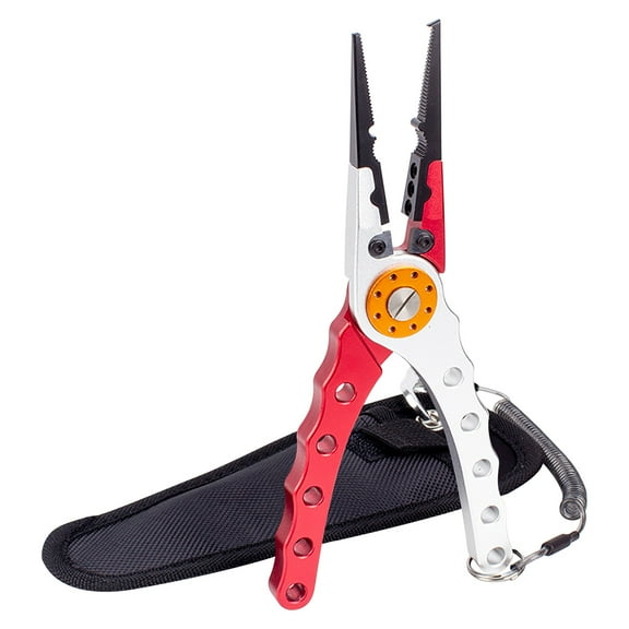 ICQOVD Clearance 8-inch Fishing Pliers Saltwater 420 Stainless-Steel Fishing Tools Comfortable and Slip Rubber Handle Braideds Line Cutter Hook Remover Crimper