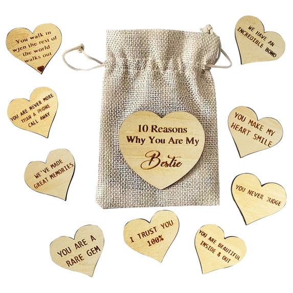 ICQOVD Reasons Why You Are My Friend Friendship Gift,Unique Friendship Gift,10 Reasons Why You Are My Friend,Friendship Keepsake (Bag,Style4)