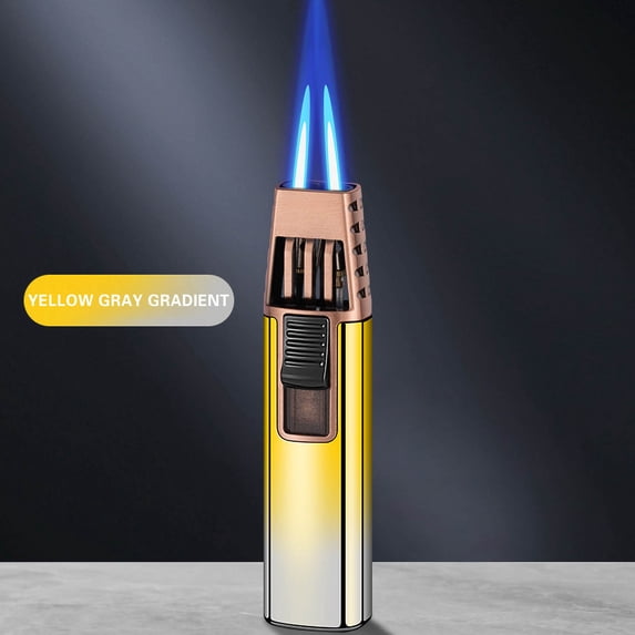 ICQOVD Clearance Windproof Straight Torch Blue Flame Lighter Butane Torch Turbine Torcher Inflatable Gas Windproof Lighter Refillable Butane Lighter for Outdoor Bbq Baking