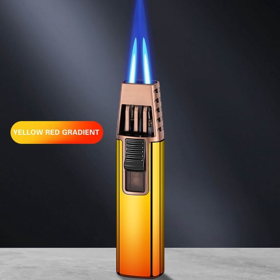 ICQOVD Clearance Windproof Straight Torch Blue Flame Lighter Butane Torch Turbine Torcher Inflatable Gas Windproof Lighter Refillable Butane Lighter for Outdoor Bbq Baking