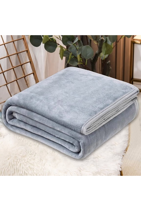 Clearence Super Soft Warm Solid Warm Micro Plush Fleece Blanket Throw Rug Sofa Bedding 70X100Cm