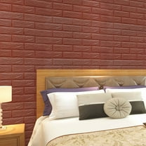 ICQOVD DIY 3D Brick PE Foam Wallpaper Panels Room Decal Stone Decoration Embossed