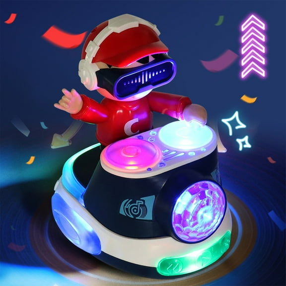 ICQOVD DJ Toy Car with Lights and Music,Auto Direction Changing Dancing Car Toy,Fun Electric Vehicle for Kids Blue