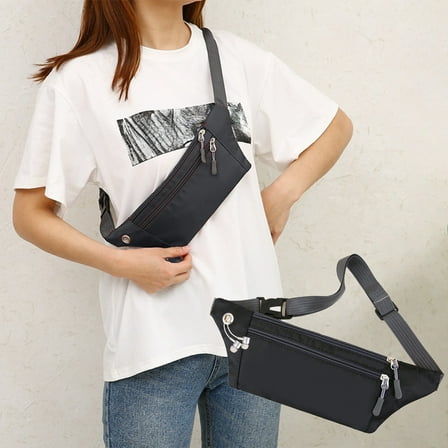 ICQOVD Fannys Pack for Women Men Fannys Packs Water Proof for Women Crosses Body Belt Bag Bums Bag with 3 Zipper Pockets Plus Size Adjustable Strap for Trave Cycle Run