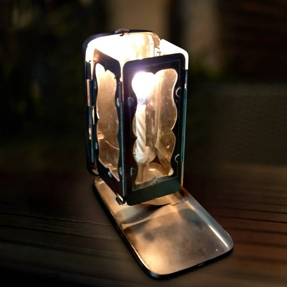 ICQOVD Folding Pocket Candle Camping Hiking Decorative Candle
