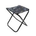 thumbnail image 1 of ICQOVD Folding Stool 17.8 Height Heavy Duty Camping Stool Outdoor Portable Chair Hold To 110KG for Walking Hiking Fishing, 1 of 2