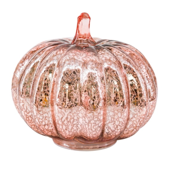 ICQOVD Glass Pumpkin LED Light,Timed Halloween Pumpkin Lamp for Tabletop Home Decor and Seasonal Party Display