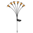 thumbnail image 1 of ICQOVD Halloween Decorations Solar Pumpkin Lamp,Waterproof Swaying LED Garden Light with Spooky Bat Design for Yard,Walkway,Patio & Halloween Party Decor, 1 of 5