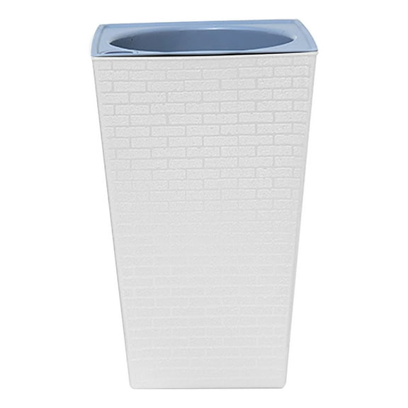 ICQOVD High-End Plastic Flower Pot - Multi-Color Brick Pattern Imitation Metal Design