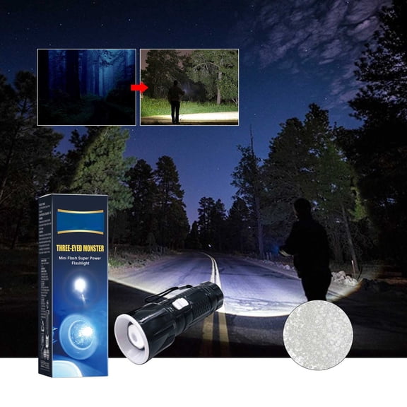 ICQOVD LED Strong Light Flashlight Long Range Beam,Portable Mini Torch for Household,Camping and Emergency Lighting