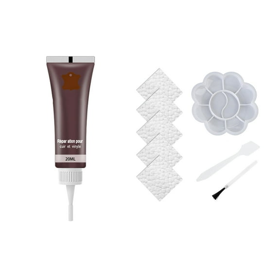 ICQOVD Leather Repair Filler Cream Kit Restores Car Seat Sofa Scratch Rip Scuffs Tool A Set of Leather Repair Tools 20ml