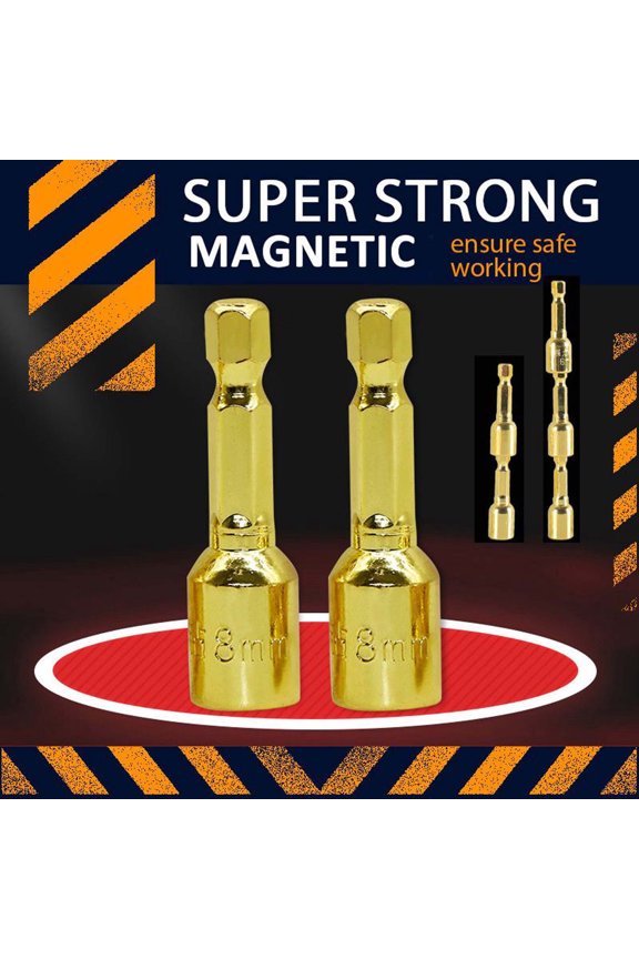 Magnetic Hexagonal Drill Bit Sleeve Chrome Steel Pneumatic Tool Accessory for Hand Drill Repair Applications