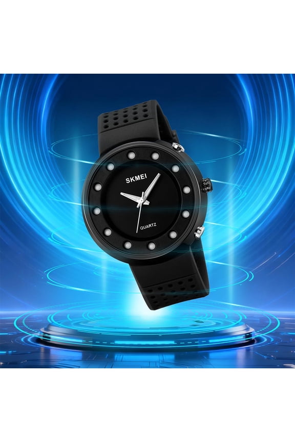 Men's Waterproof Quartz Watch with Digital Display Analog Digital Combo Casual Fashion Wristwatch Border Style Gift