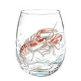 thumbnail image 1 of ICQOVD Nautical Stemless Wine Glass,Watercolor Blue Print Clear Drinking Tumbler with Beach Style Design for Water,Wine and Everyday Beverage Use 3.54*3.15IN, 1 of 6