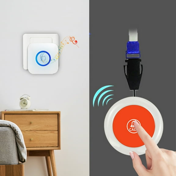 ICQOVD Neck-mounted Portable Elderly Pager Electronic Wireless Remote Control Doorbell Nursing Bell Through Wall