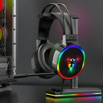 ICQOVD New Gaming Headset with Microphone Most Laptop Over - Ear Headphones with Led Rgb Light Noise Canceling Mic 7.1 Stereo Surround Sound