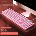 thumbnail image 1 of ICQOVD New Gaming Keyboard USB Wired Floating Keyboard, Ergonomic Water Mechanical Feeling Keyboard, Ultra - Slim Led Backlit Keyboard for Desktop, Compute, 1 of 5