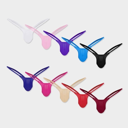 ICQOVD Open Back Mens Underpants Low Waist Briefs 10 Pieces Thong Underwear