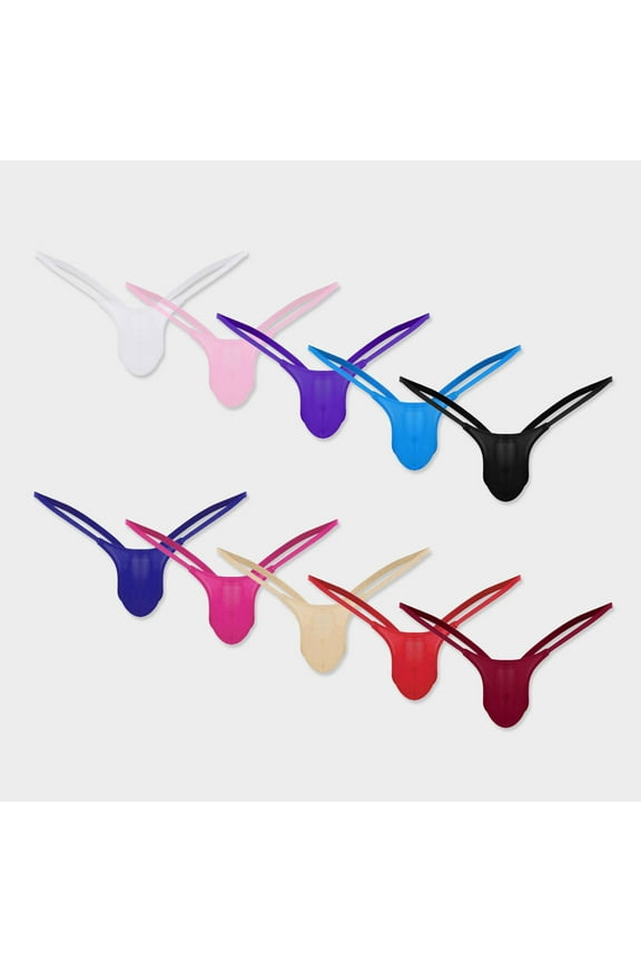 Open Back Mens Underpants Low Waist Briefs 10 Pieces Thong Underwear