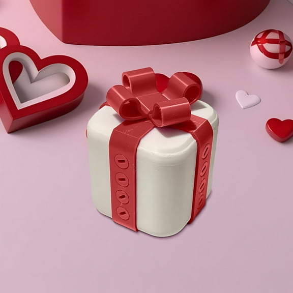 ICQOVD Printed Valentine Round Surprise Gift Box,Decorative Packaging for Romantic Presents C,Home Decor Collection