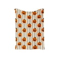 thumbnail image 1 of ICQOVD Pumpkin Striped Throw Blanket Soft Flannel Fleece Fall Decorative Blanket Cozy Blanket for Couch Sofa Bed Home Decor, 1 of 6