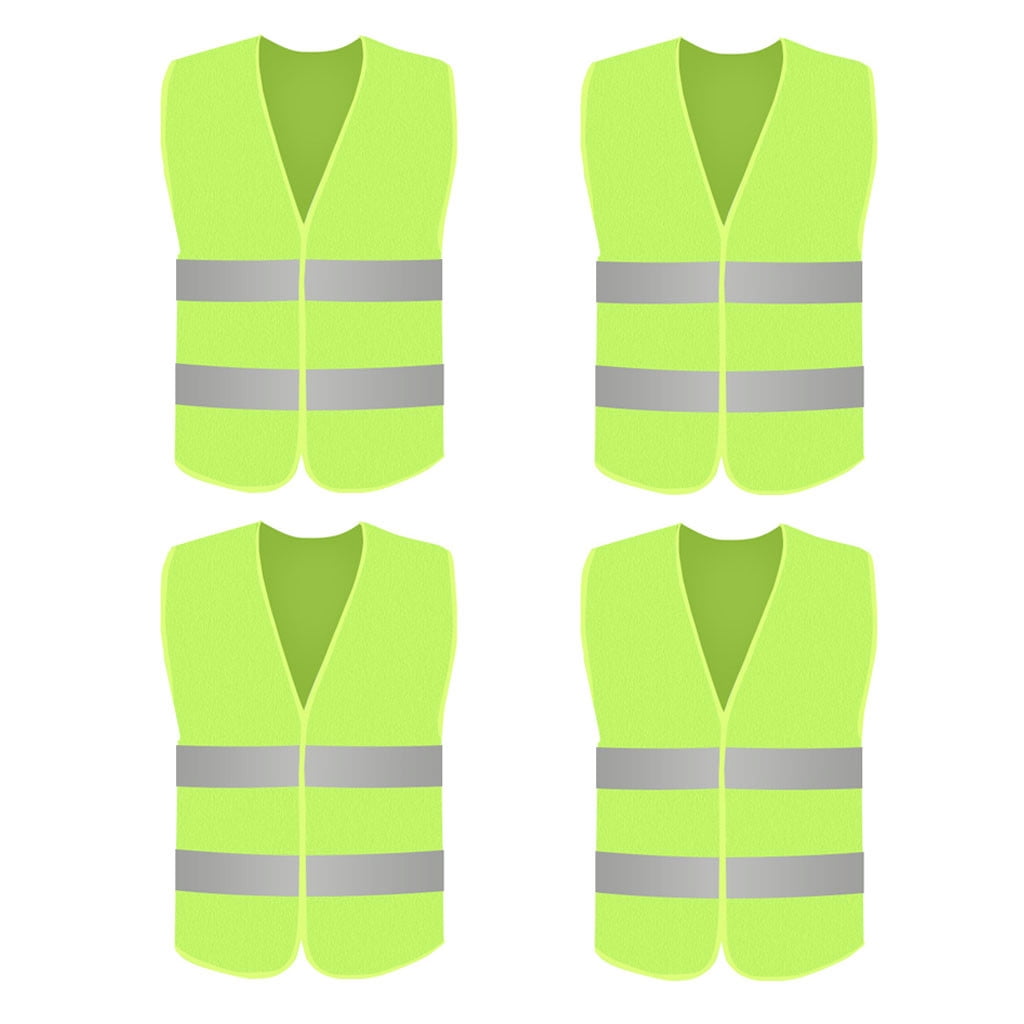 ICQOVD Safety Gear,4PCS High Visibility Running Reflective Vest Security Equipment Night Work Tops